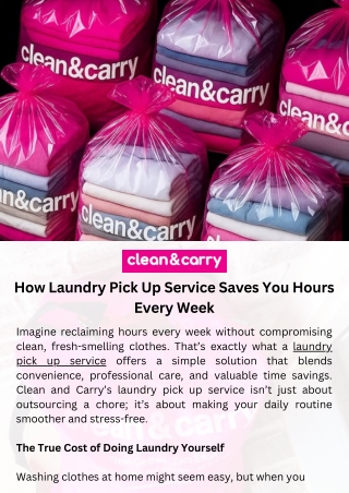 how laundry pick up service saves you hours every
