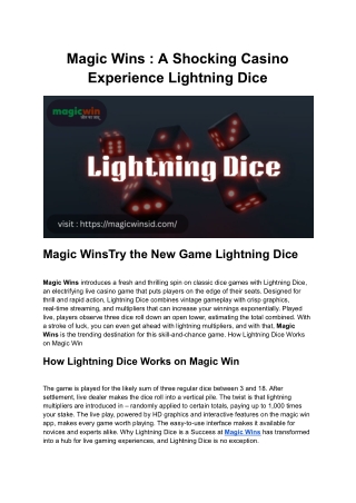 Magic Wins _ A Shocking Casino Experience Lightning Dice (1)