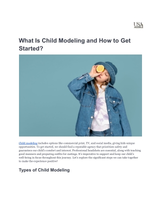 What Is Child Modeling and How to Get Started_