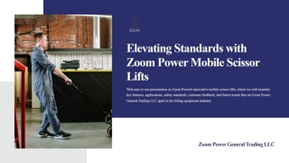 Elevate Your Work with Mobile Scissor Lifts by Zoom Power General Trading LLC