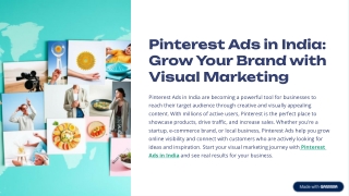 Pinterest Ads in India – A Simple and Smart Way to Grow Your Business Online