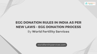 Egg Donation Rules in India | World Fertility Services