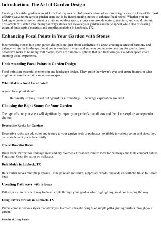 Enhancing Focal Points in Your Garden with Stones
