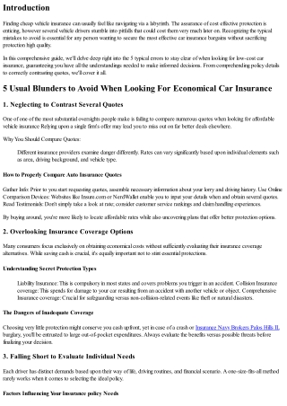 5 Common Errors to Prevent When Purchasing Cheap Auto Insurance