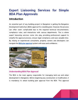 Expert Liaisoning Services for Simple BDA Plan Approvals_GR Group