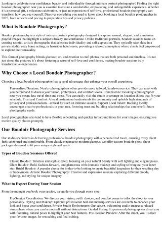 Boudoir Photographer Near Me – Professional &amp; Empowering Boudoir Photography