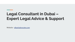 Legal Consultant in Dubai – Expert Legal Advice & Support