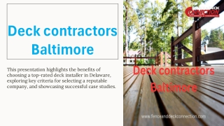 baltimore deck contractor