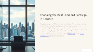 Hire a Trusted Landlord Paralegal in Toronto | Quick Legal Help for Rental Dispu