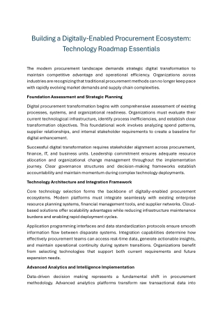 building a digitally enabled procurement