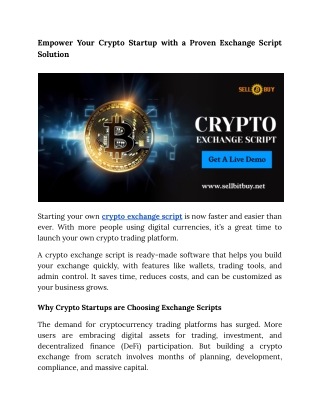 empower your crypto startup with a proven