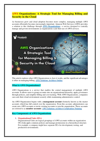 AWS Solutions Architect Training  AWS Certification Course Online