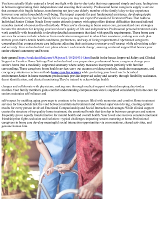 Exactly How Professional Home Caregivers Boost Quality of Life for Seniors and H