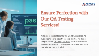 Ensure Perfection with Our QA Testing Services!