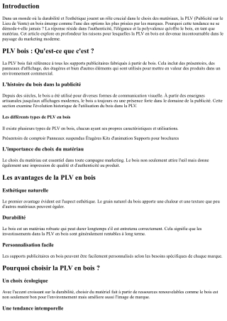 PLV en bois, une tendance qui ne se démode jamais.
