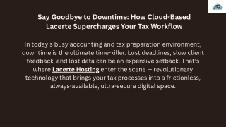 Boost Productivity with Lacerte Cloud Hosting