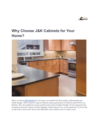 Why Choose J&K Cabinets for Your Home_