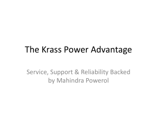 the krass power advantage