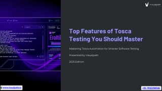Tosca Testing Online Training In Bangalore - Visualpath