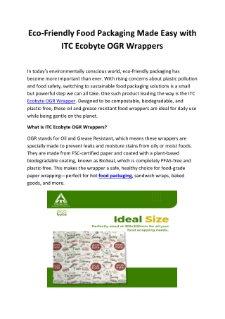 ITC Ecobyte Foil Paper Wrappers – Pack of 200