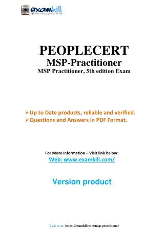 MSP-Practitioner Programme Management Exam 2024 Demo PDF