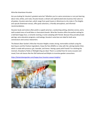 wine bar houston