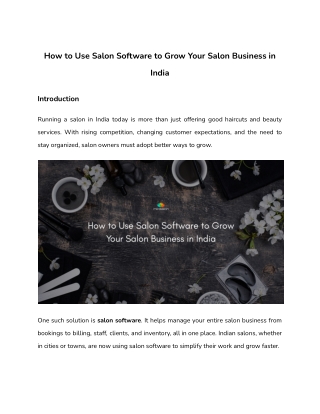 How to Use Salon Software to Grow Your Salon Business in India