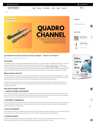 Jag Hardware Introduces Quadro Channel in Zirakpur — Elevate Your Projects