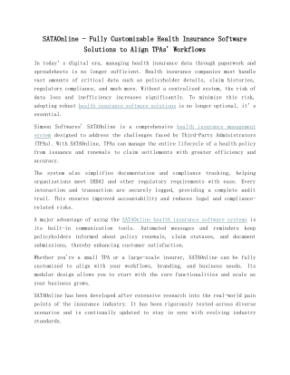 sataonline sataonline fully customizable health