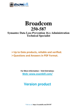 250-587 Symantec DLP Admin Exam 2024 Demo PDF by ExamKill