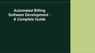 automated billing software development a complete