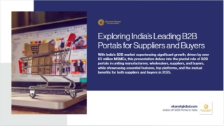 Best B2B Portal in India for Suppliers & Buyers in 2025
