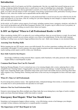 Is DIY an Option? When to Call Professional Roofer vs DIY