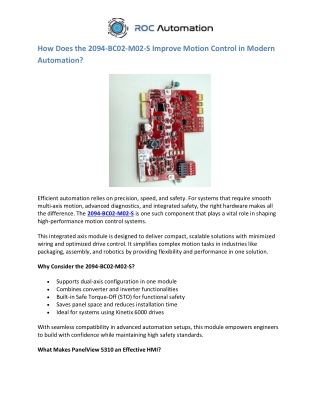 how does the 2094 bc02 m02 s improve motion
