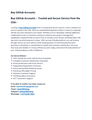 Top 10 Trusted Sites to Buy GitHub Accounts in 2025