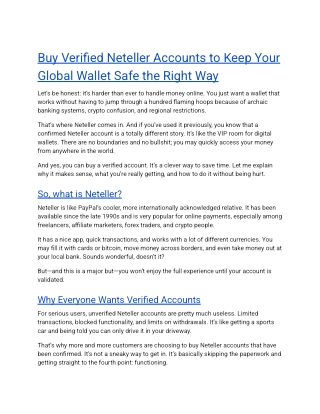 Buy Verified Neteller Accounts