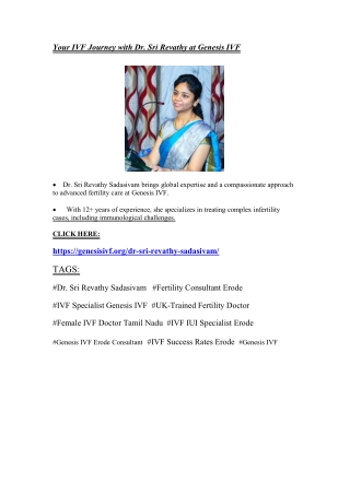 Your IVF Journey with Dr