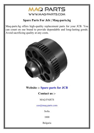 Spare Parts For Jcb   Maq-parts.bg