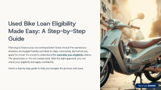 Used Bike Loan Eligibility – Step-by-Step Guide | Manba