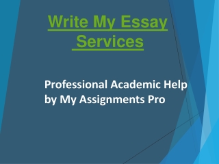 Write My Essay