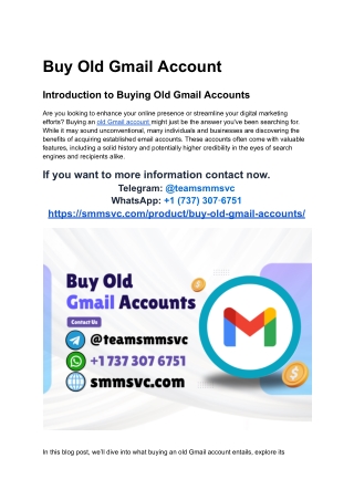 Top 3 Sites to Buy Old Gmail Accounts Ultimate Guide
