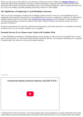Shamrocks Plumbing, Heating and Drains, Kelownas Favorite Plumbing Contractor