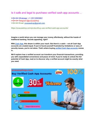 Is it safe and legal to purchase verified cash app accounts