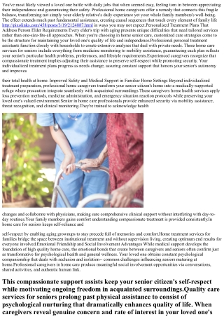 Just How Professional Home Caregivers Enhance Quality of Life for Seniors and Fa