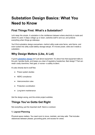 substation design basics what you need to know