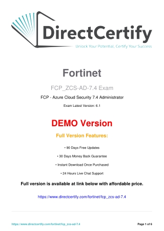 FCP ZTNA & CASB AD 7.4 PDF – Latest Exam Dump with Accurate Answers