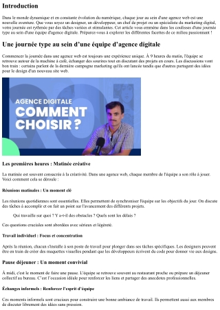 Une journée type au sein d’une équipe d’agence digitale