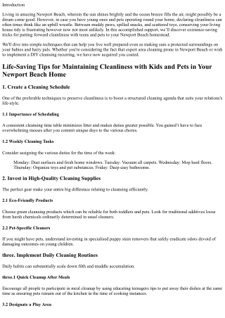 Life-Saving Tips for Maintaining Cleanliness with Kids and Pets in Your Newport