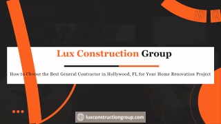 General Contractor Hollywood FL