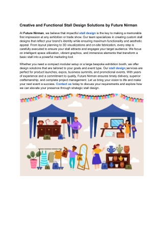 creative and functional stall design solutions